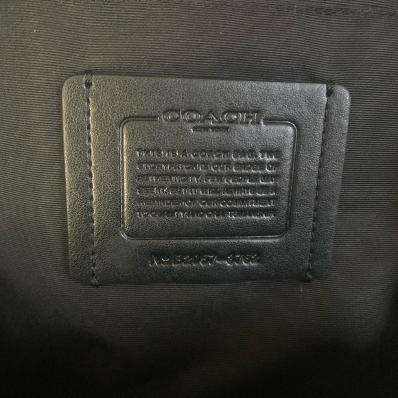 Coach Blue/black leather bag with monogrammed canvas details - Picture 4 of 4